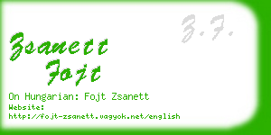 zsanett fojt business card